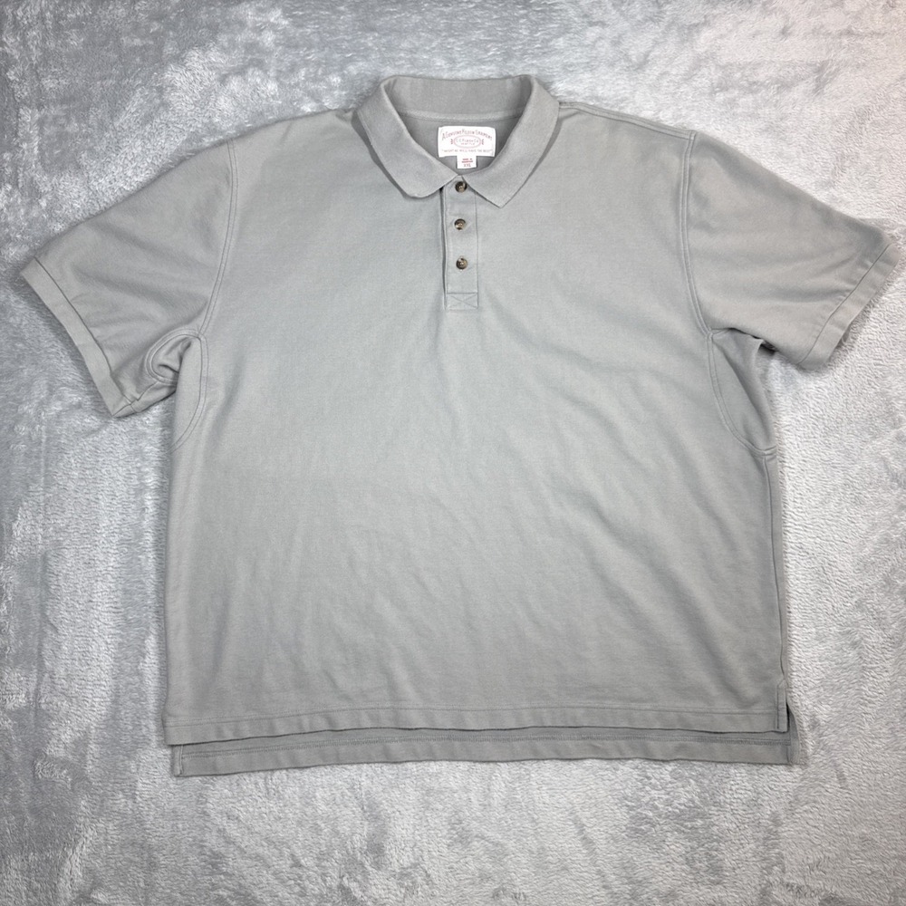 Filson Pique Polo Shirt Mens XXL Gray Heavyweight Cotton Short Sleeve